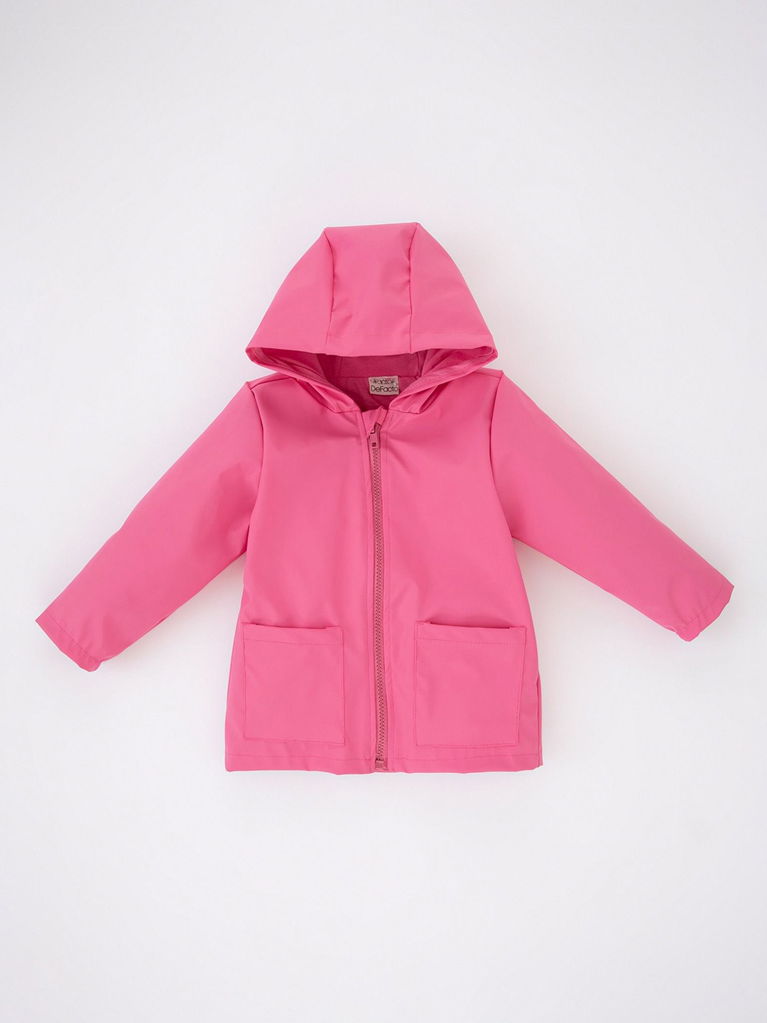 

DeFacto Girls Solid Hooded Jacket, Pink