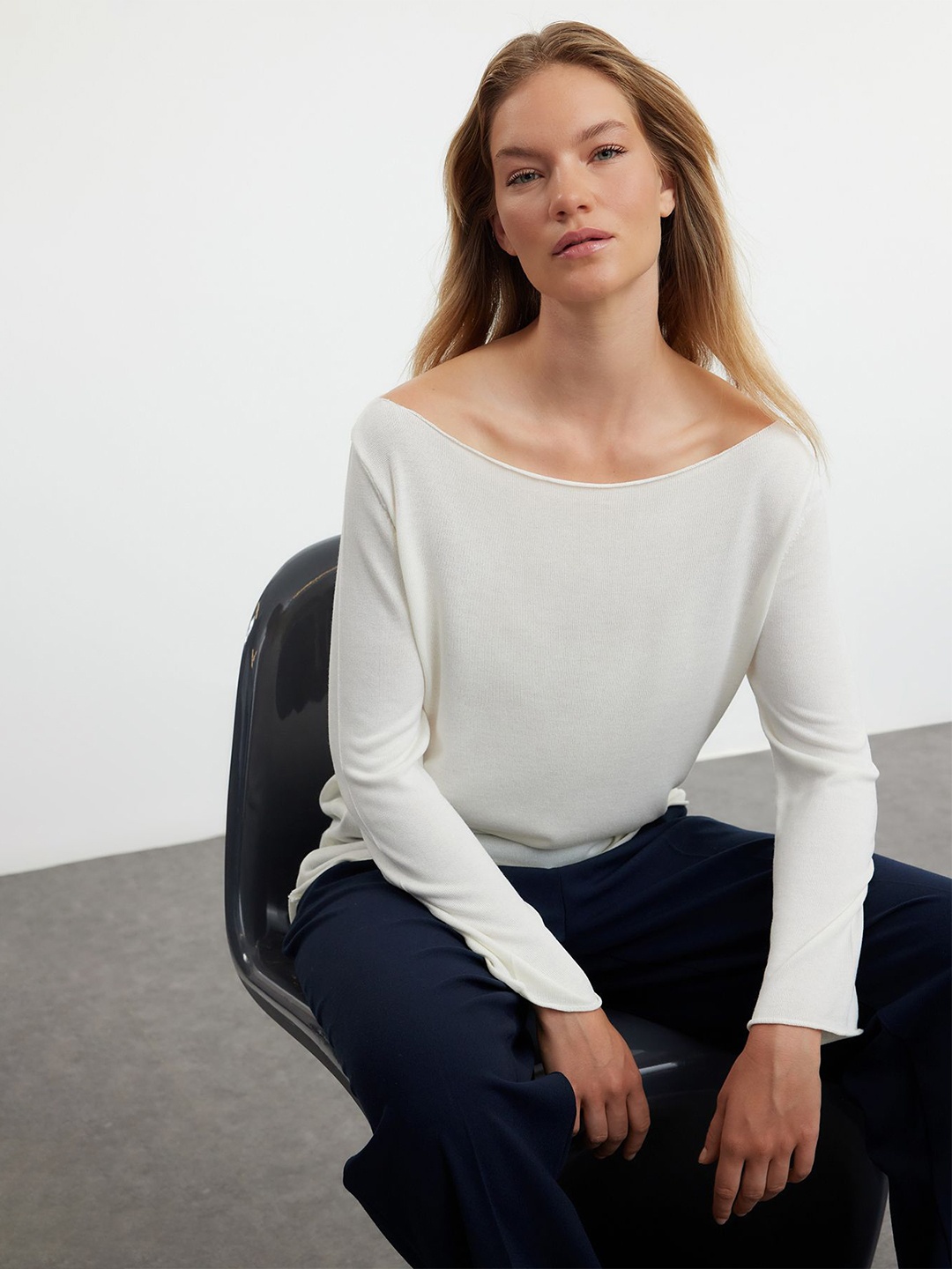 

Trendyol Extended Sleeves Bardot Top, Na