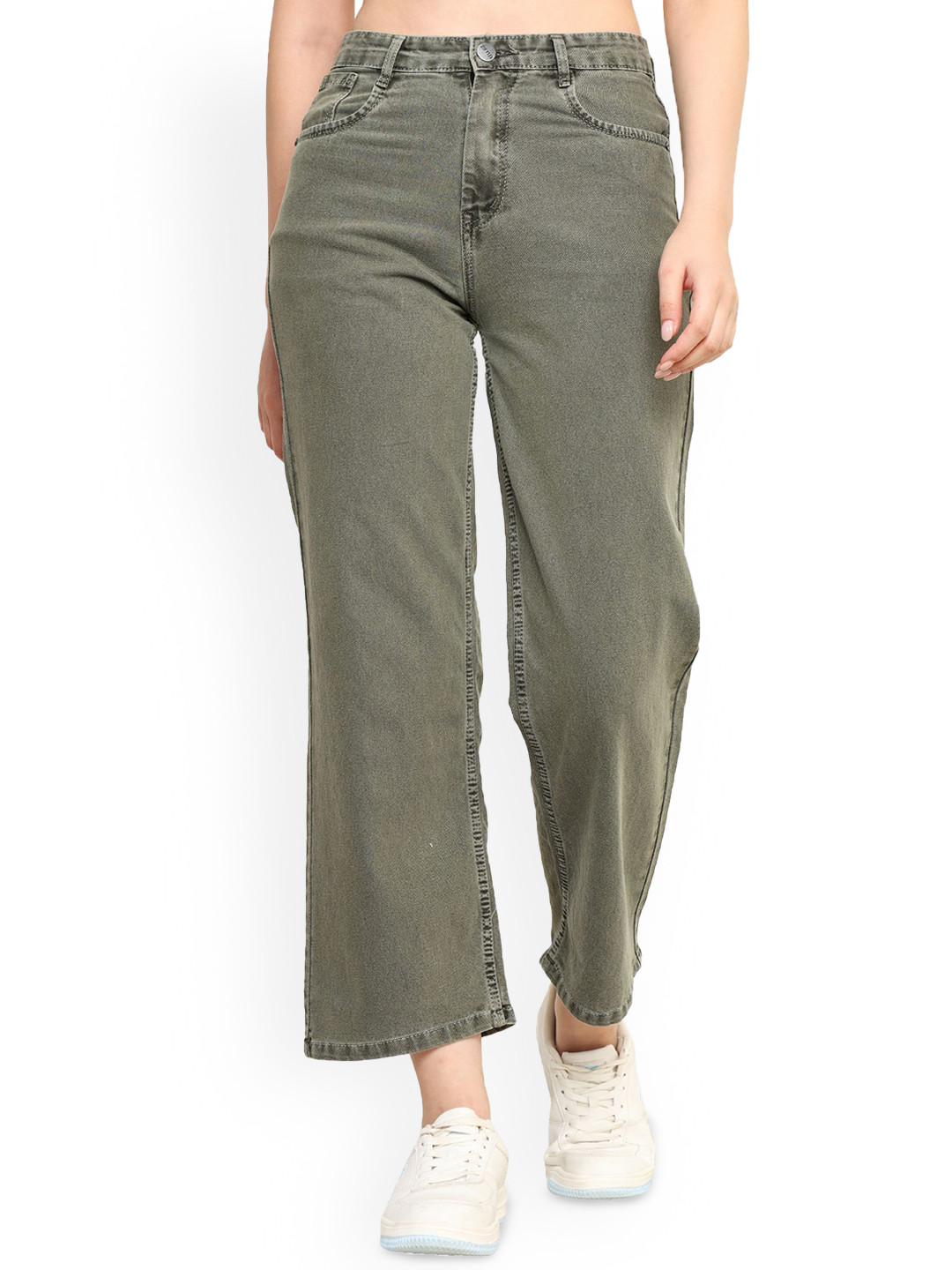 

zayla Women Comfort High-Rise Jeans, Green