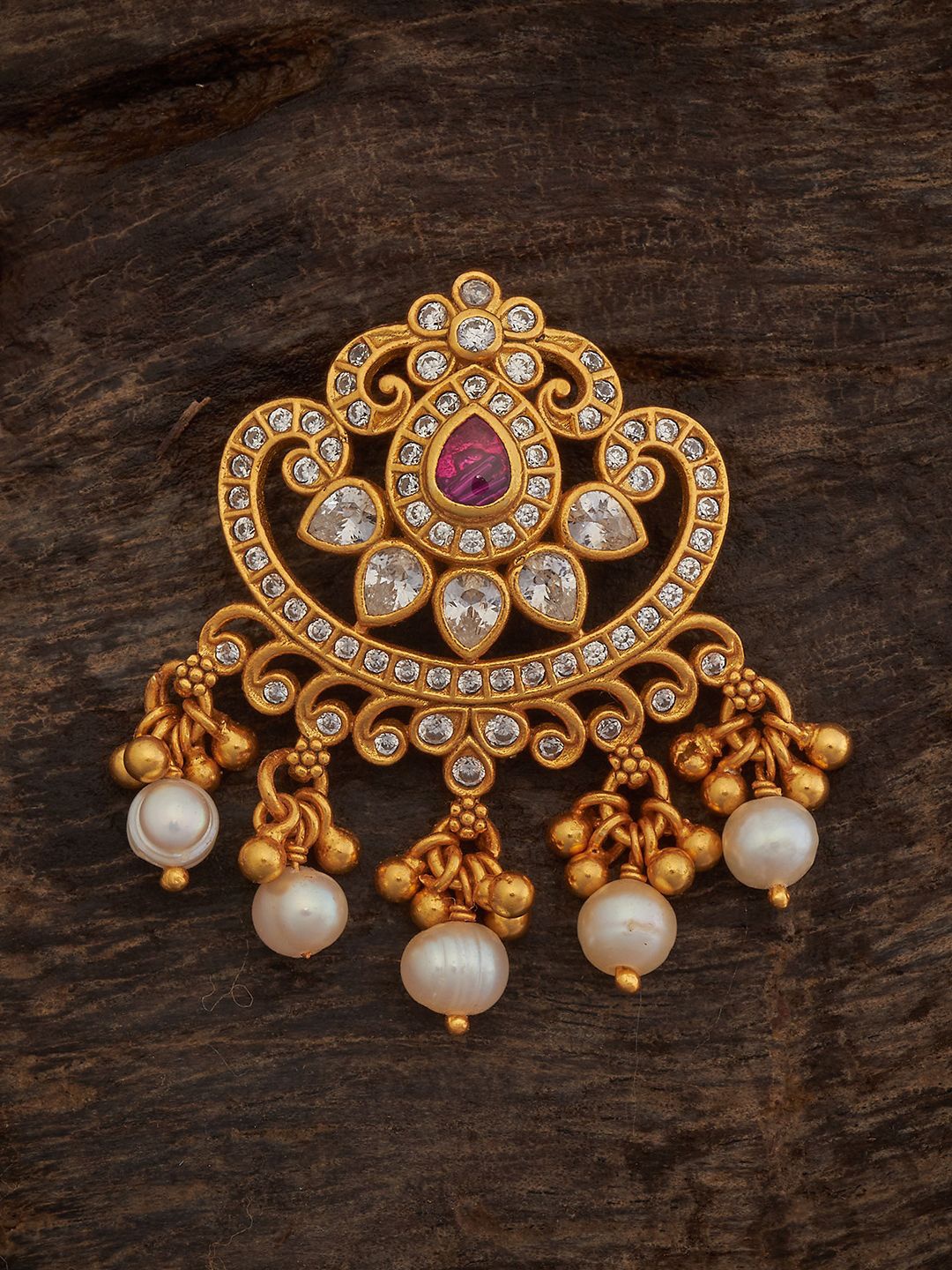 

Kushal's Fashion Jewellery 92.5 Pure Silver Gold-Plated Contemporary Pendant