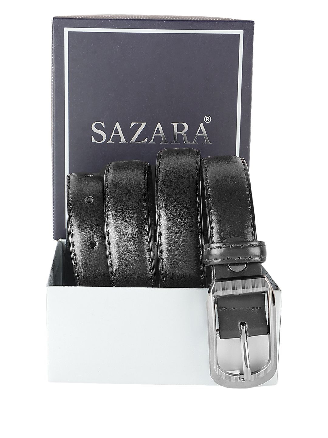 

SAZARA Women Leather Belt, Black
