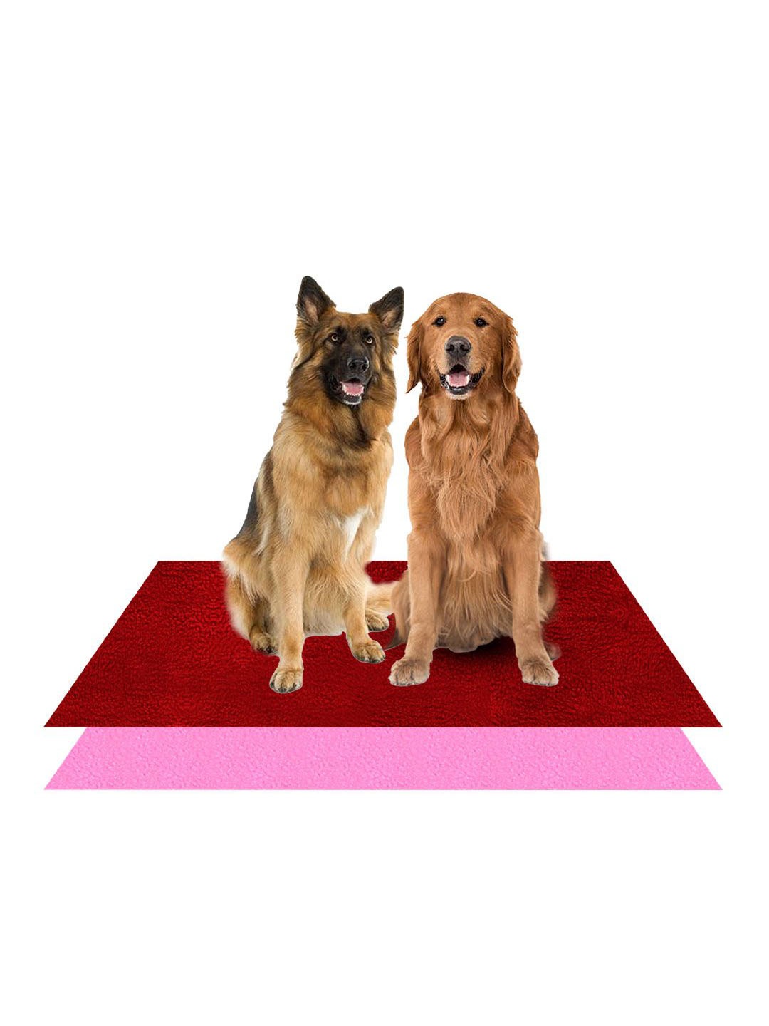 

AMORITE Maroon and Pink Waterproof Washable Pet mat For Dogs and Cats