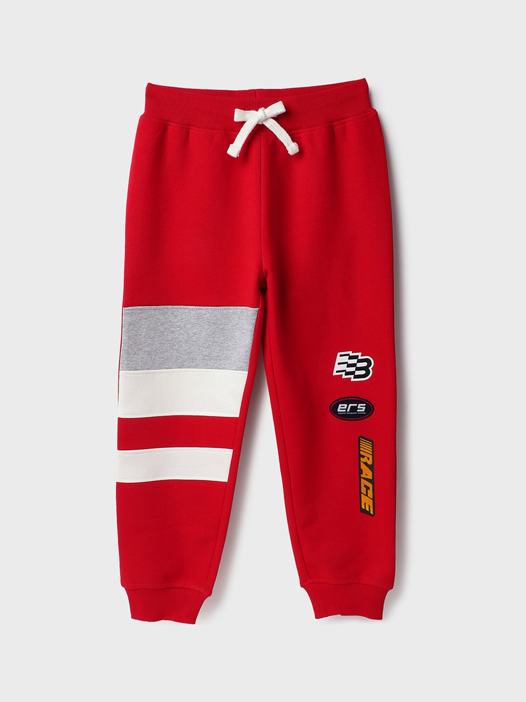 

United Colors of Benetton Boys Printed Mid Rise Joggers, Red