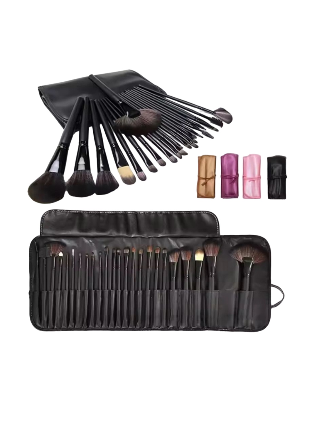 

zemglam Set Of 24 Makeup Brushes With Storage Pouch, Black