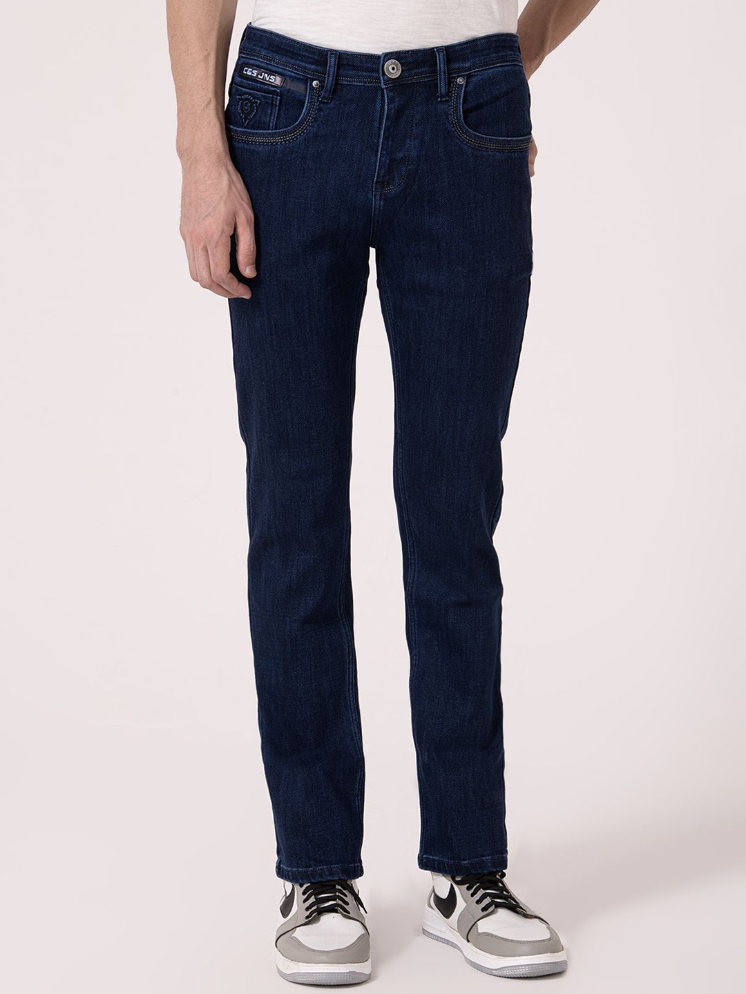 

Albion By CnM Men Low Distress Jeans, Blue