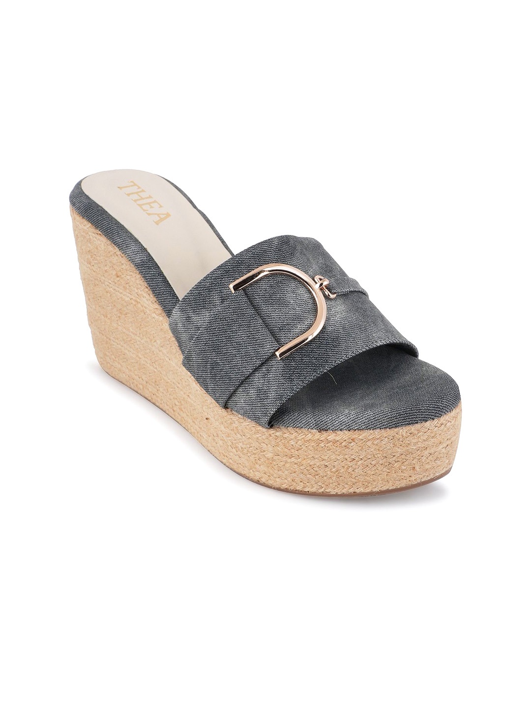 

Thea Women Heel Printed Platform Sandals, Black