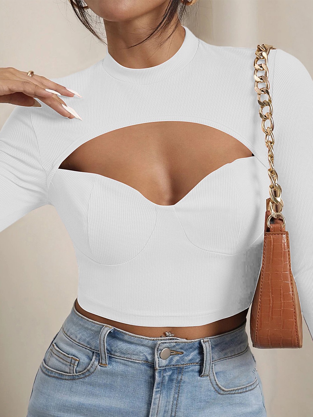 

LULU & SKY Crop Top, White