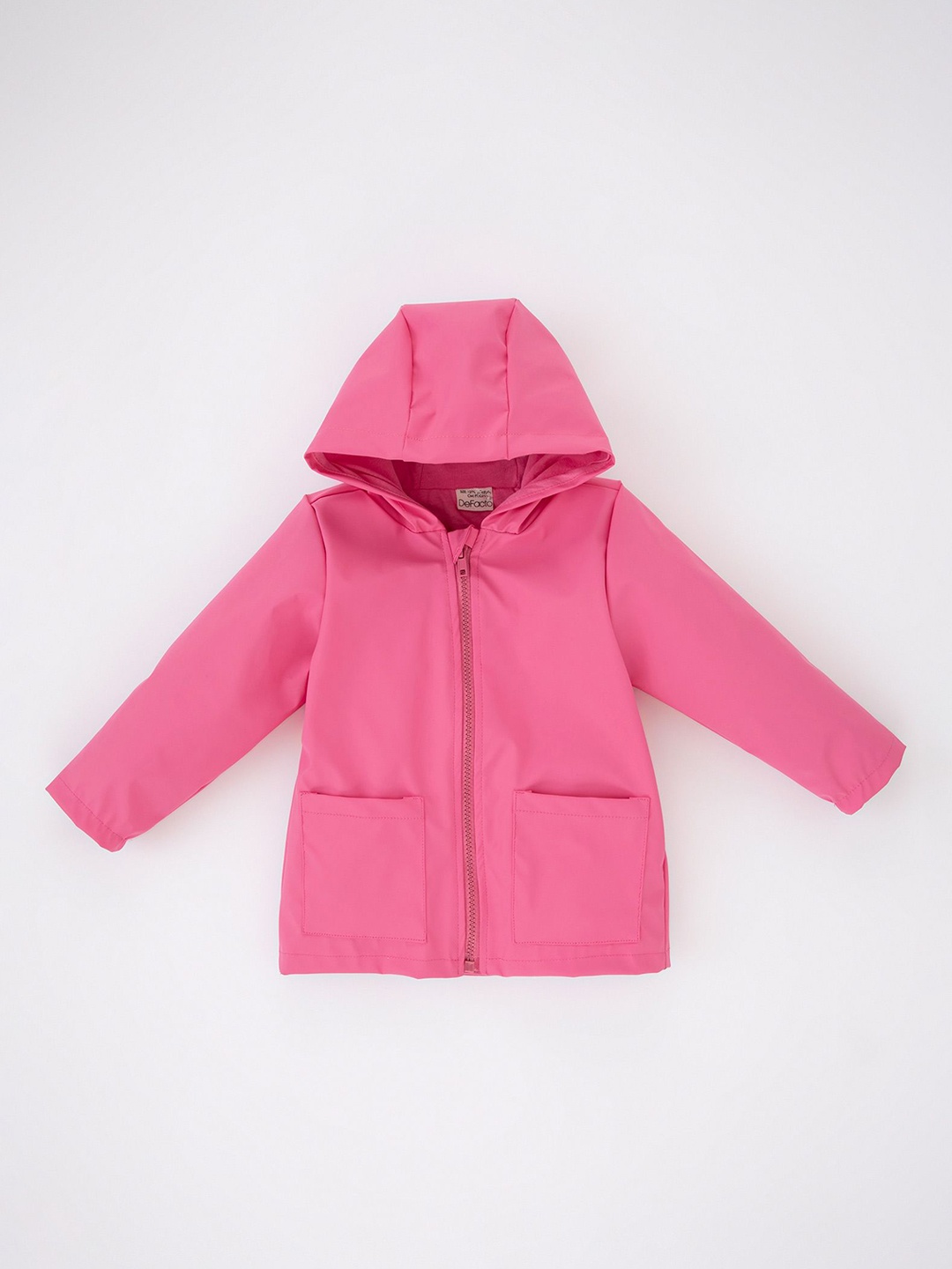 

DeFacto Girls Solid Hooded Jacket, Pink