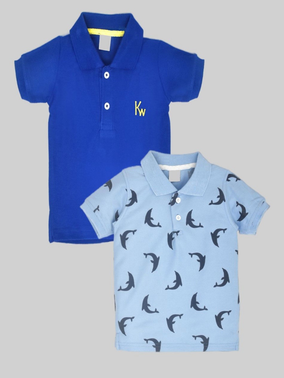

BAESD Boys 2 Printed Polo Collar T-shirt, Blue