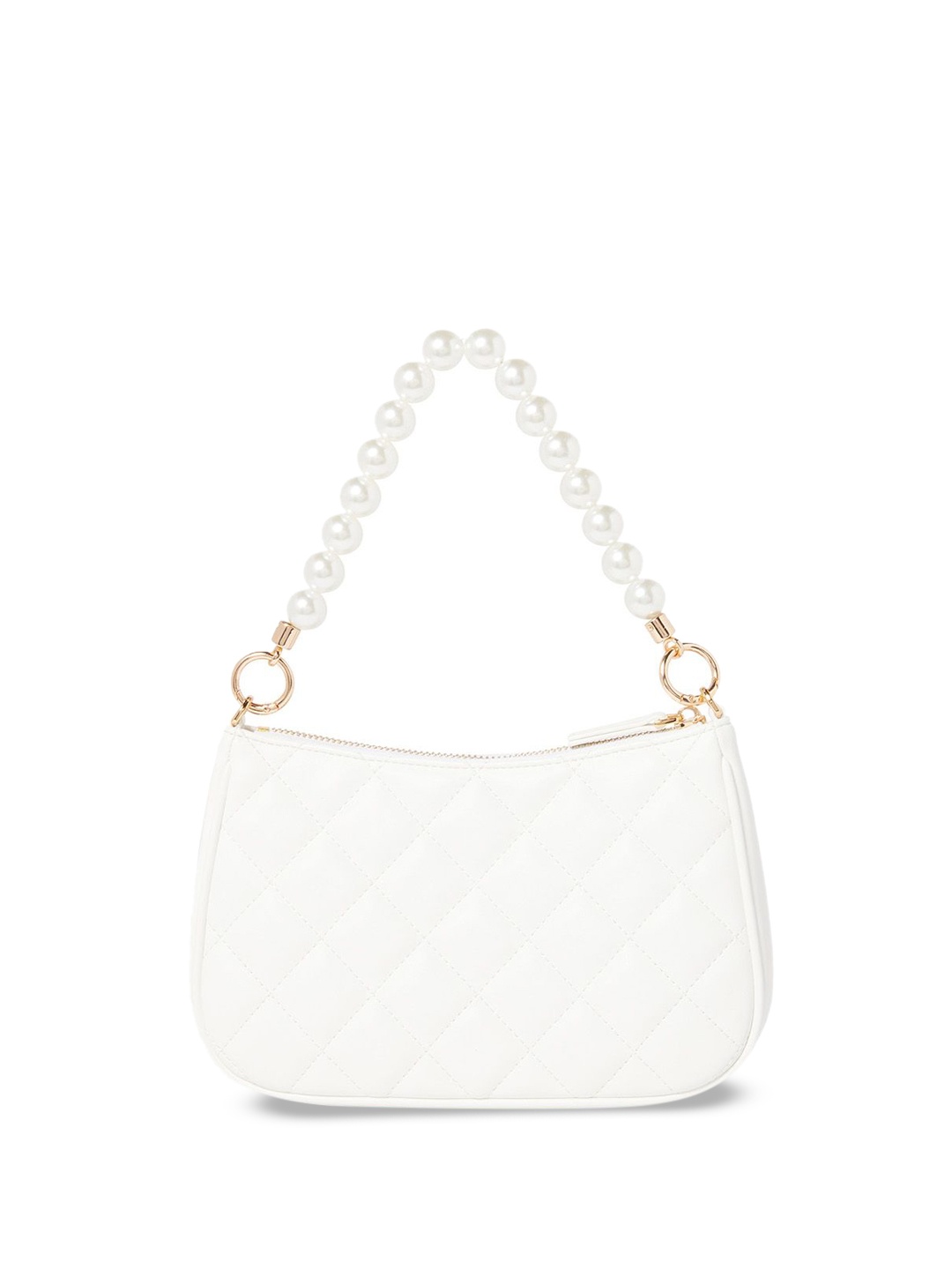 

Forever New PU Structured Shoulder Bag with Quilted, White