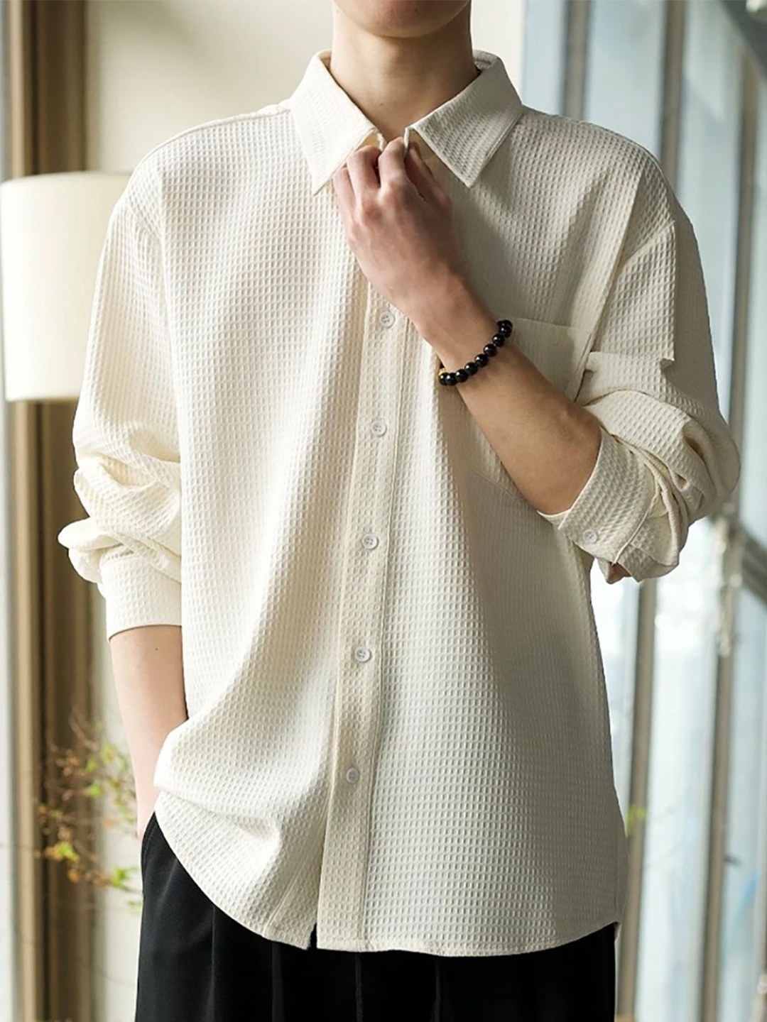 

StyleCast Men Opaque Casual Shirt, Off white