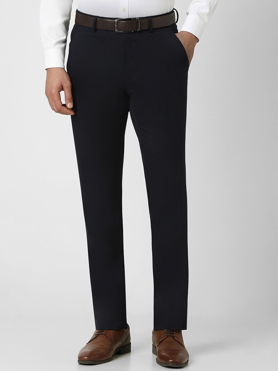 

Van Heusen Men Slim Fit Trousers, Navy blue