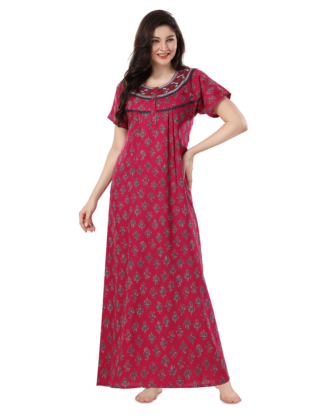 

Soulemo Printed Maxi Nightdress, Pink