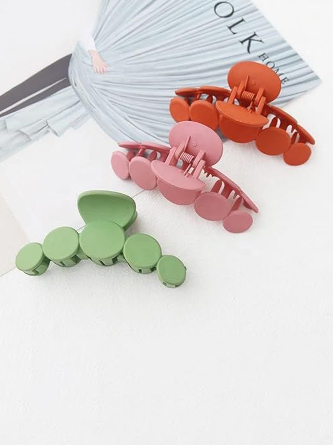 

Xivir Women Set of 3 Claw Clip, Green