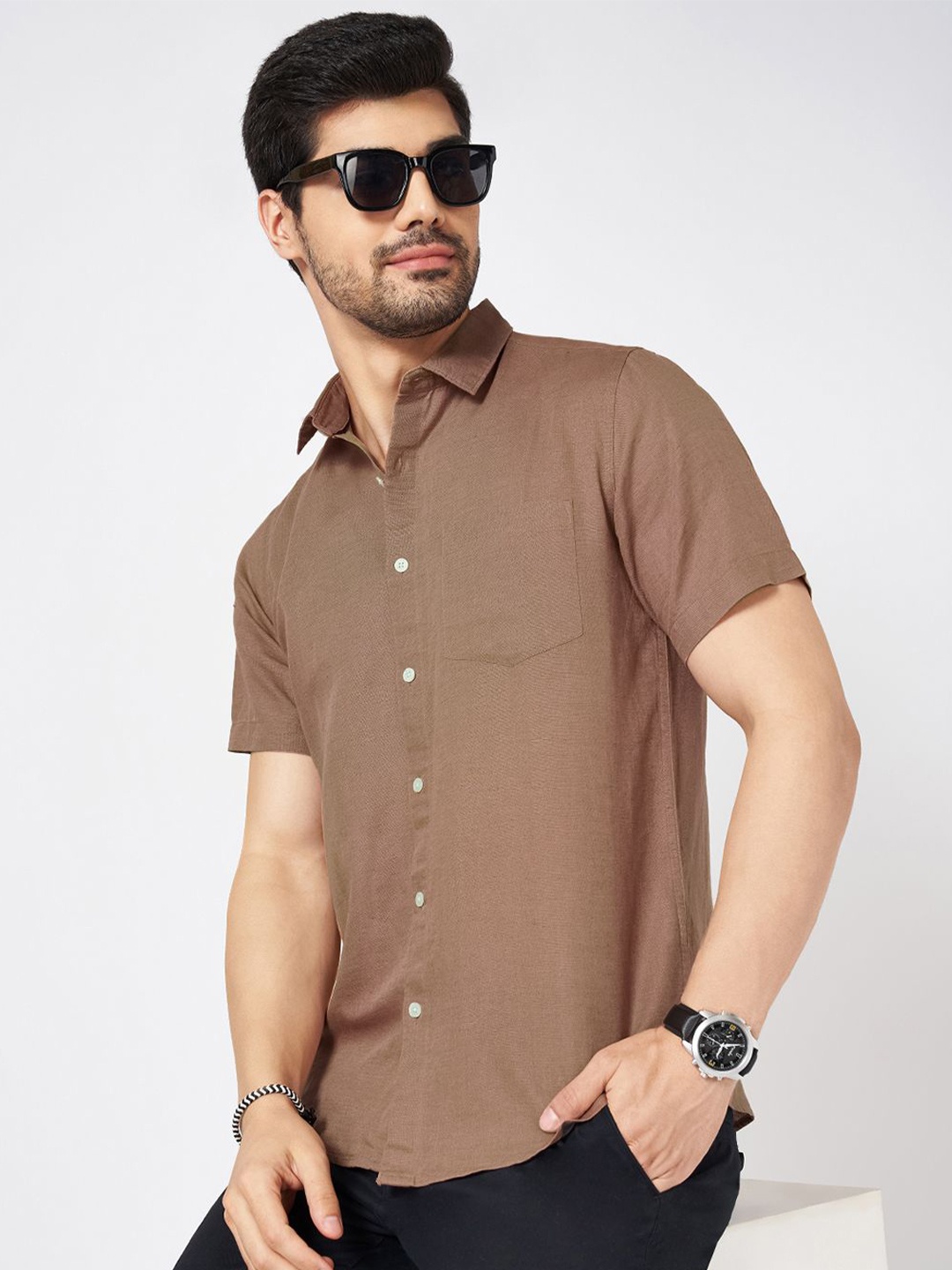 

BYFORD by Pantaloons Men Opaque Casual Shirt, Beige