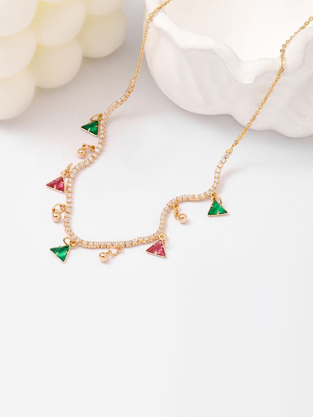 

SALTY Glass Hour Tassel Necklace, Gold