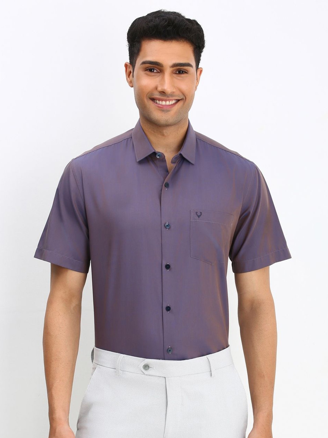

Allen Solly Men Slim Fit Opaque Formal Shirt, Purple