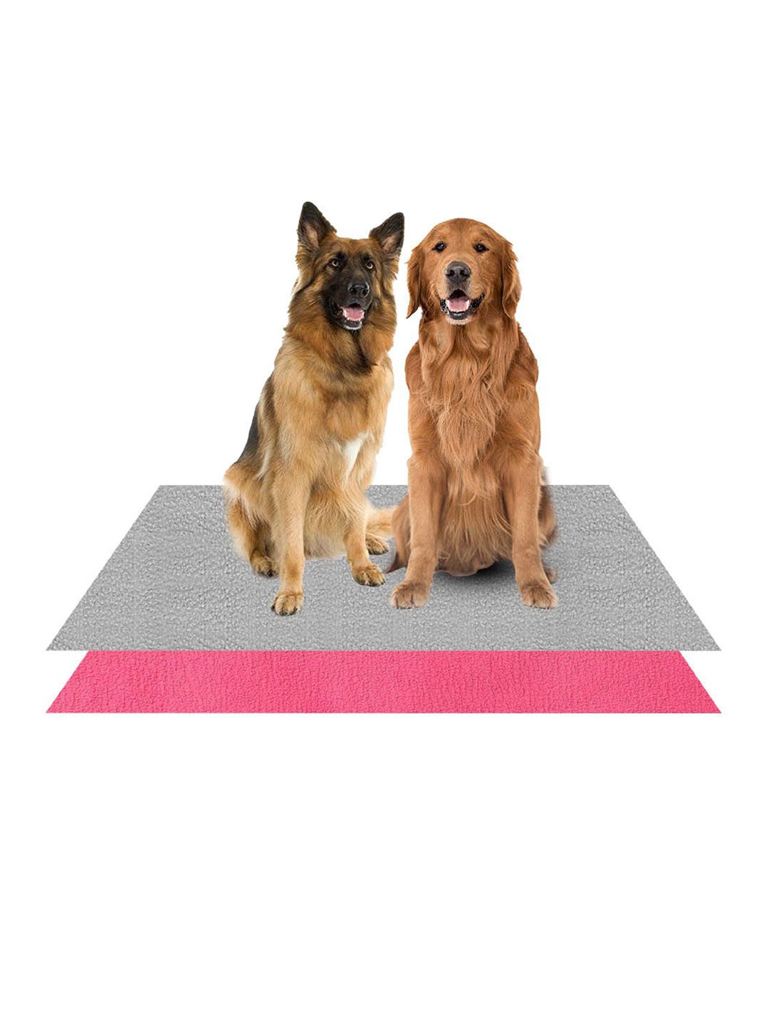 

AMORITE Grey and Salmon Rose Waterproof Washable Pet mat For Dogs and Cats