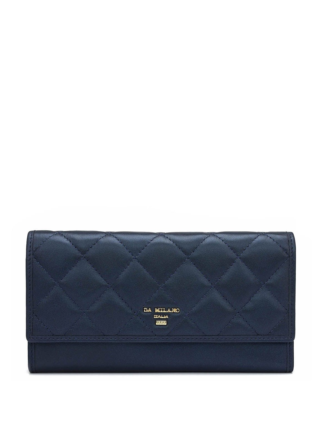 

Da Milano Women Textured Leather Envelope Wallets, Blue