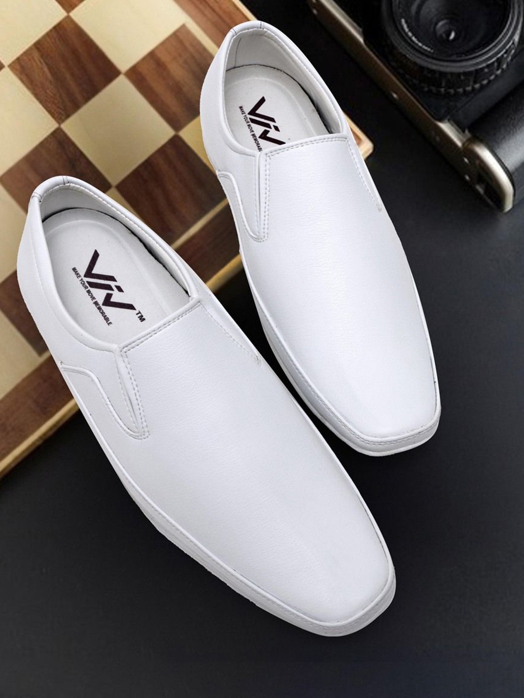 

VIV Men Formal Slip-Ons, White