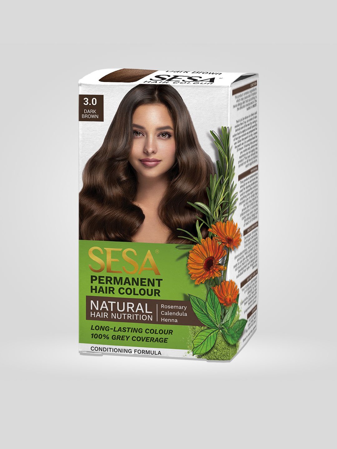 

SeSesa Natural Hair Nutrition Permanent Colour 118g - Dark Brown 3.0