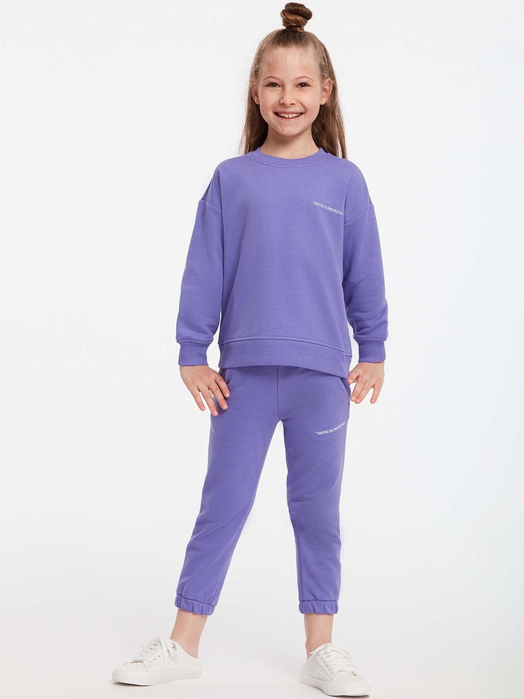 

GRIMELANGE Kids Round Neck Long Sleeve Tracksuits, Purple