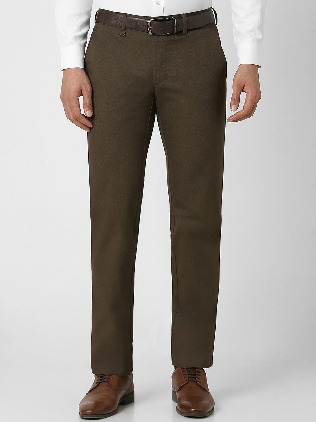 

Van Heusen Men Slim Fit Trousers, Brown