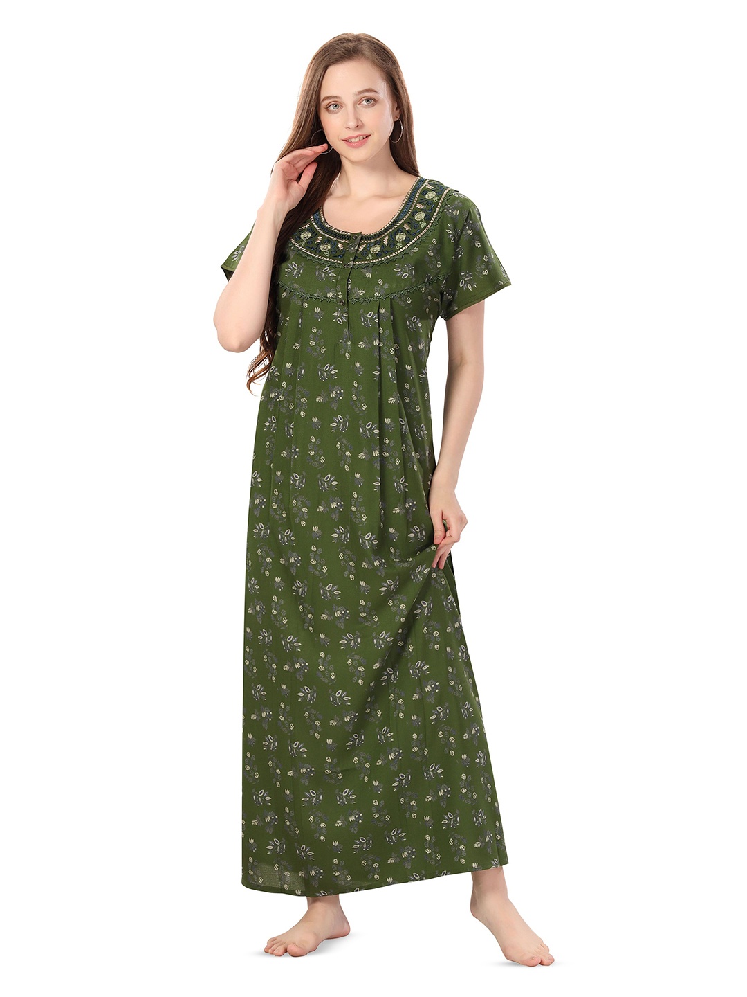 

Soulemo Printed Maxi Nightdress, Green