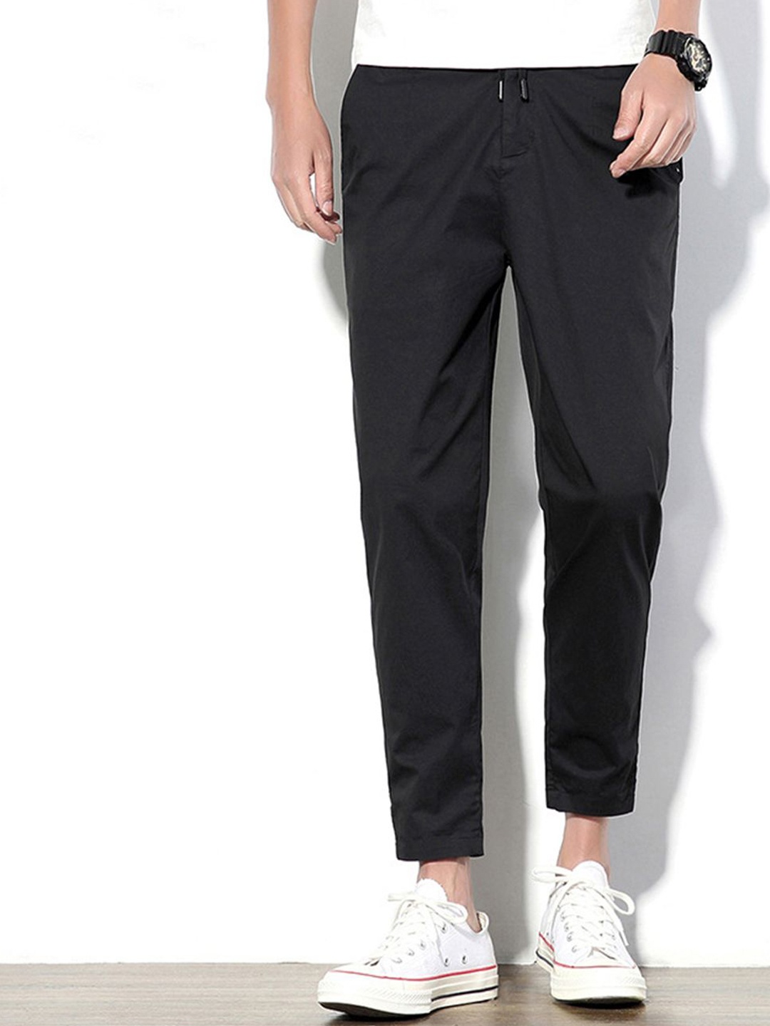 

StyleCast Men Slim Fit Wrinkle Free Chinos Trousers, Black