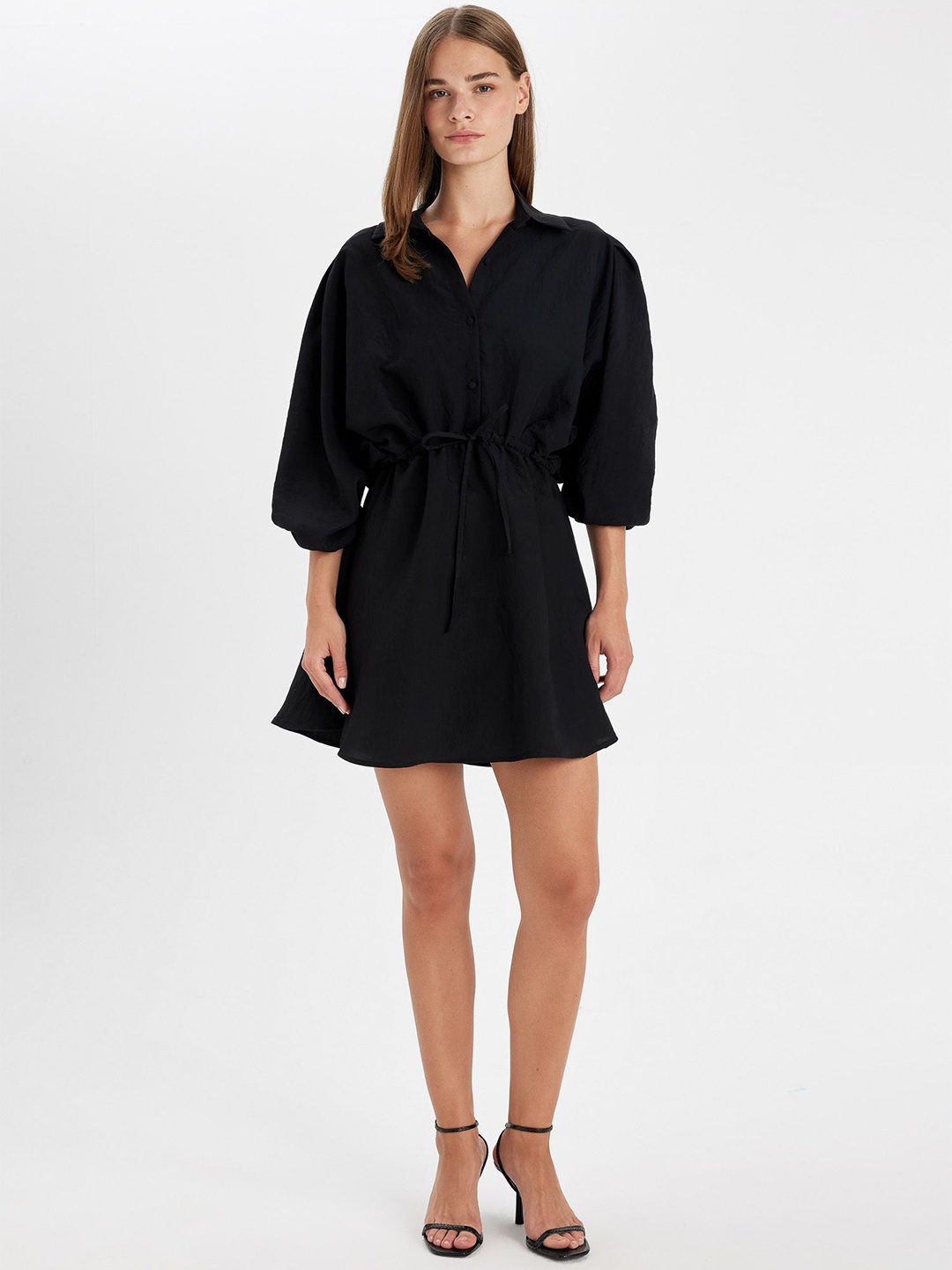 

DeFacto Shirt Mini Dress, Black