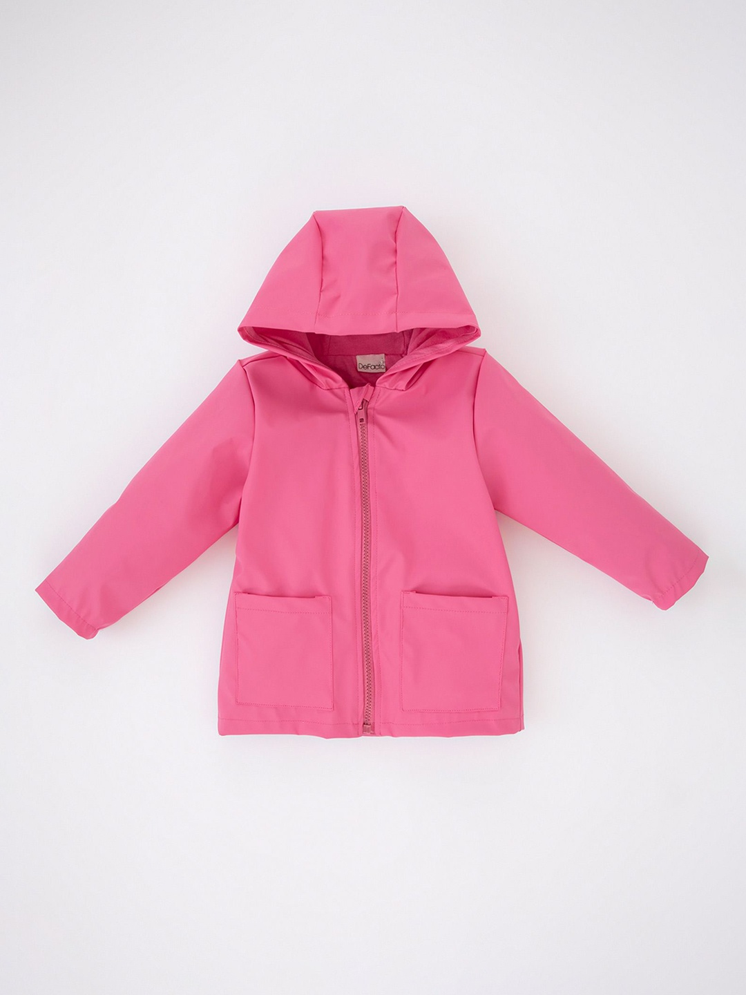 

DeFacto Girls Solid Hooded Jacket, Pink