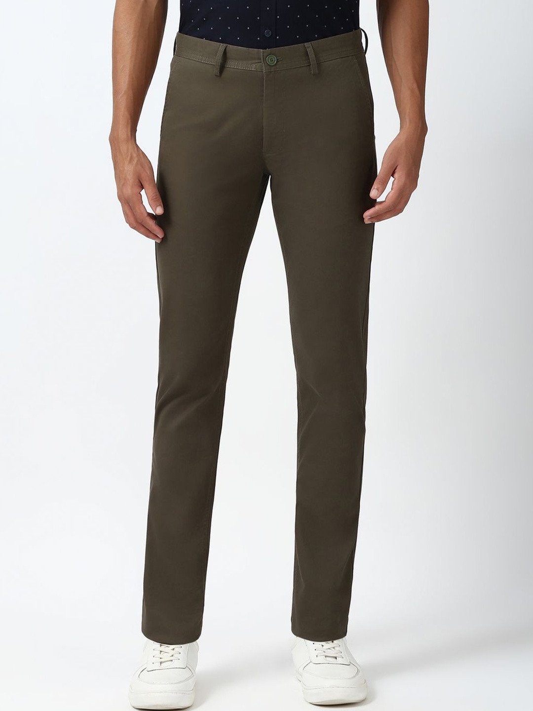 

Peter England Casuals Men Skinny Fit Trousers, Brown