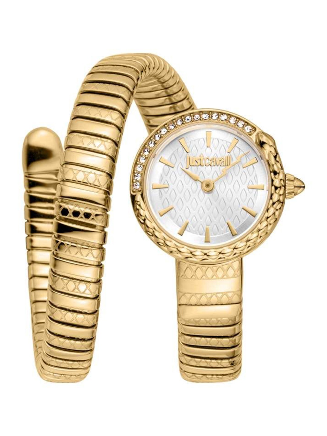 

Just Cavalli Women Dial & Stainless Steel Wrap Around Straps Analogue Watch JC1L301M0025, Gold