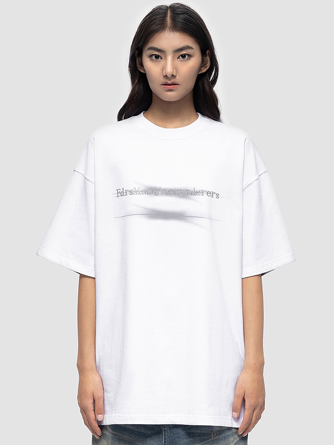

LULU & SKY Flared Sleeve Cotton Top, White