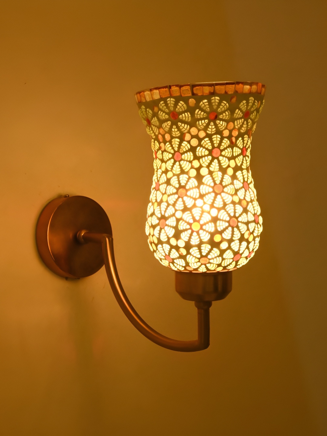 

Afast Multicoloured Glass Traditional Rectangle Shaped Wall Lamp, Multi