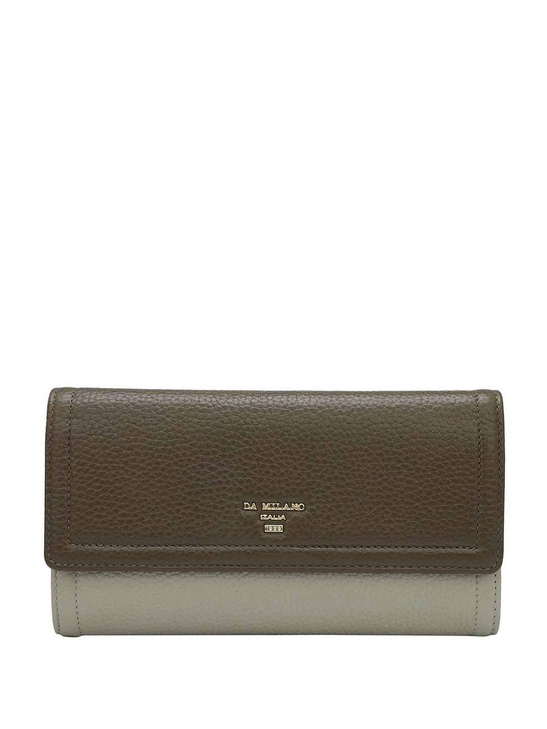 

Da Milano Women Textured Leather Envelope, Brown