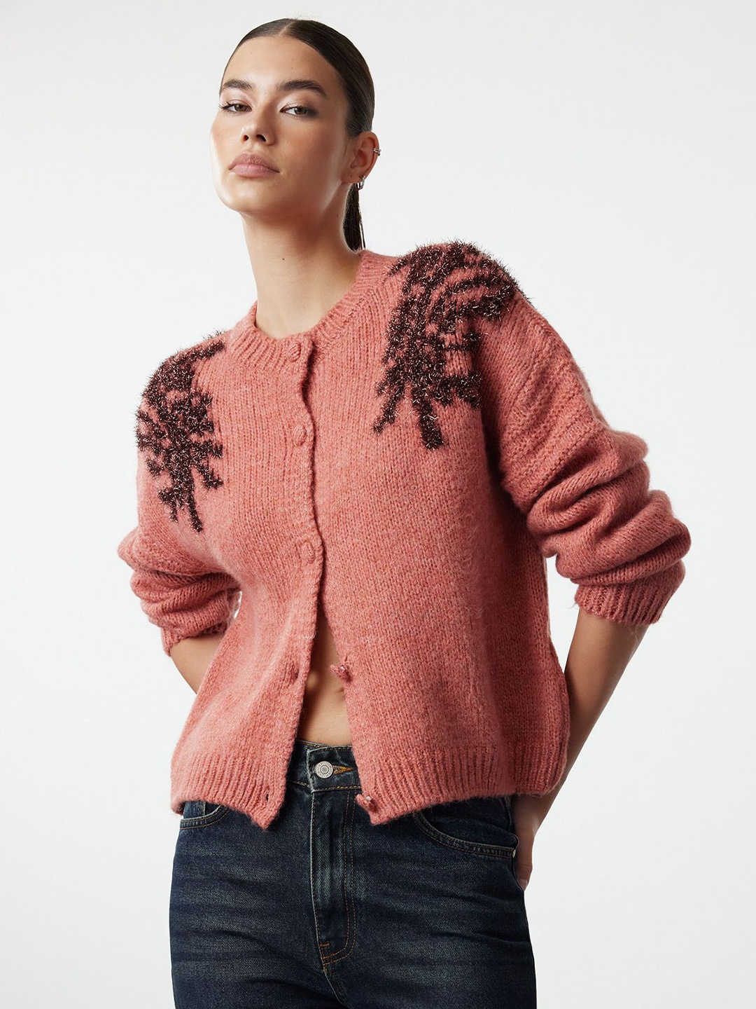 

Trendyol Women Cardigan, Rust