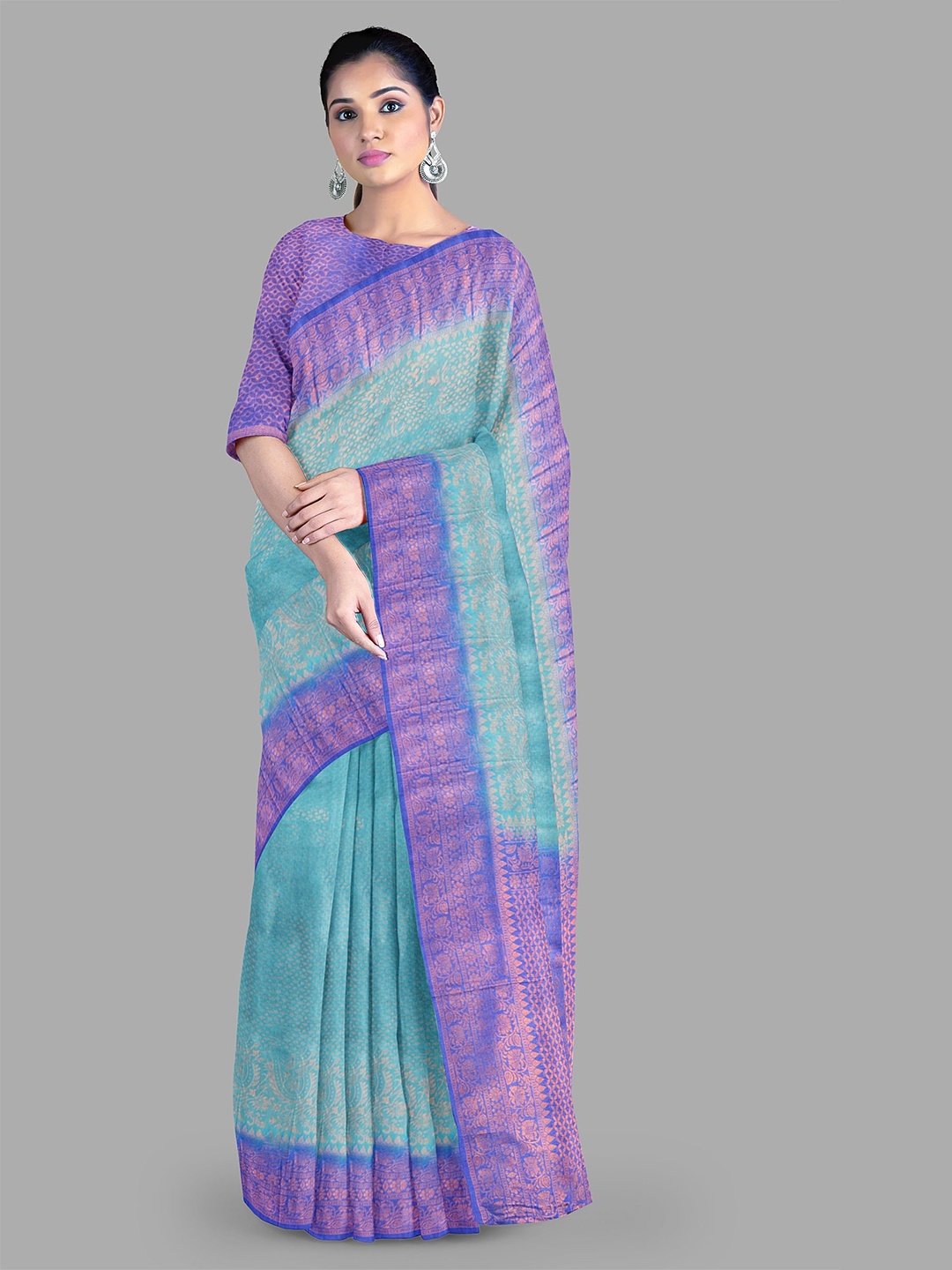 

The Chennai Silks Woven Design Banarasi Saree With Zari, Blue