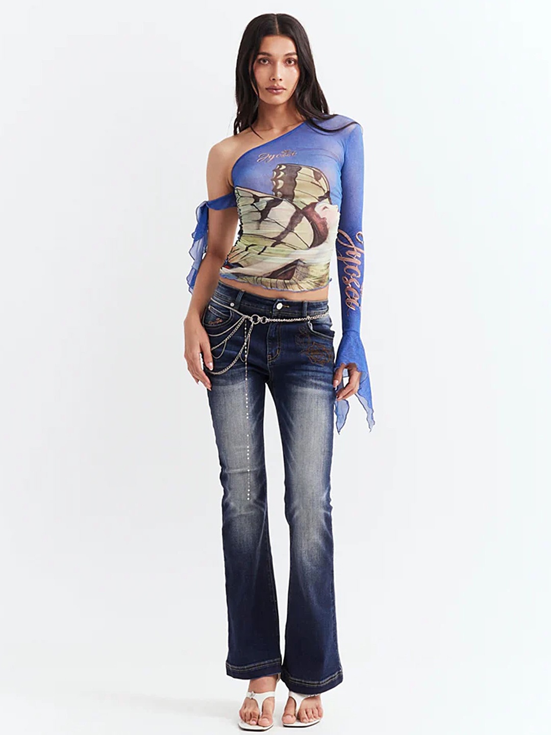 

LULU & SKY Print Top, Blue