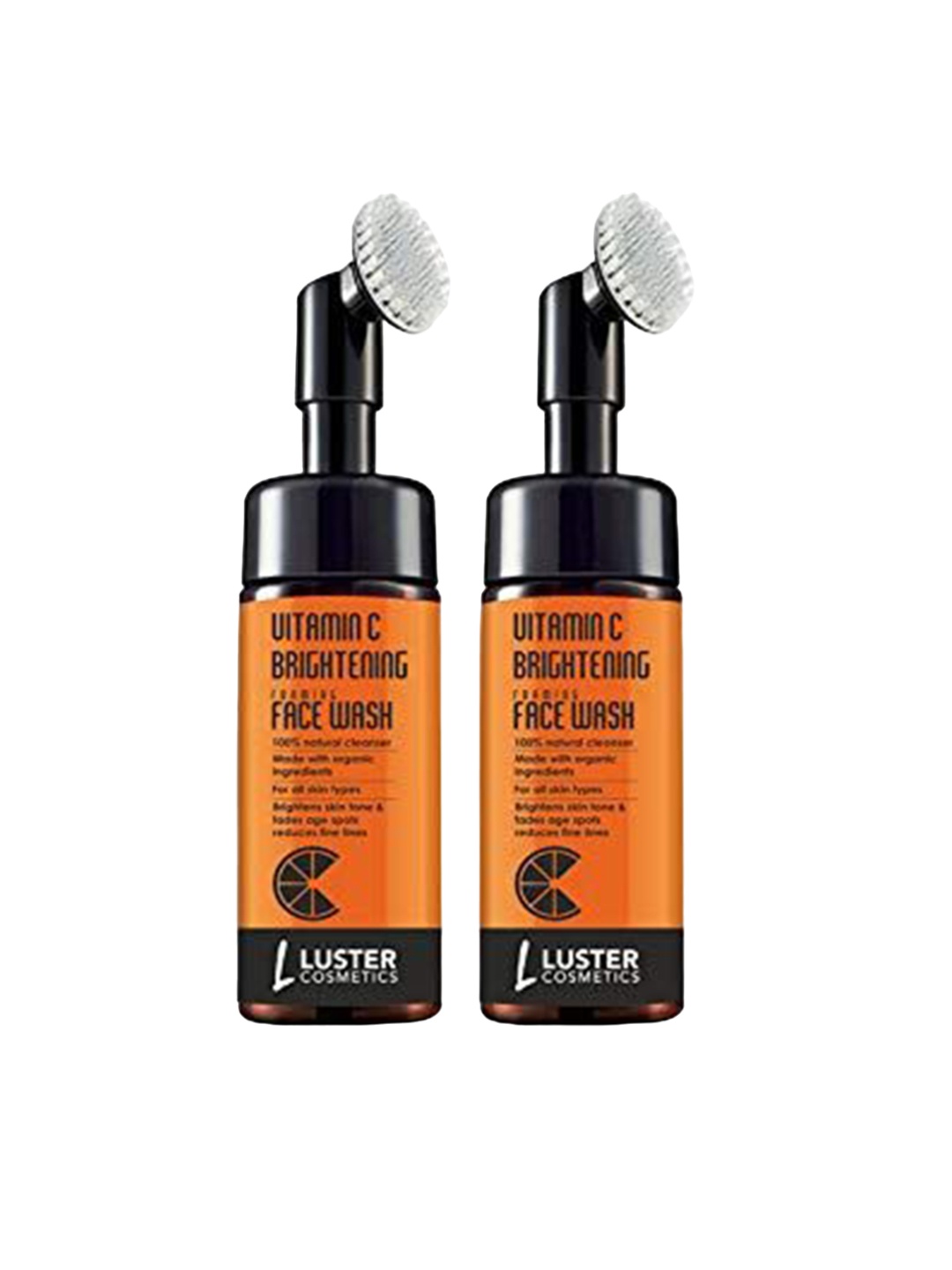 

Luster Set Of 2 Vitamin C Brightening Foaming Face Wash - 100ml Each, Orange