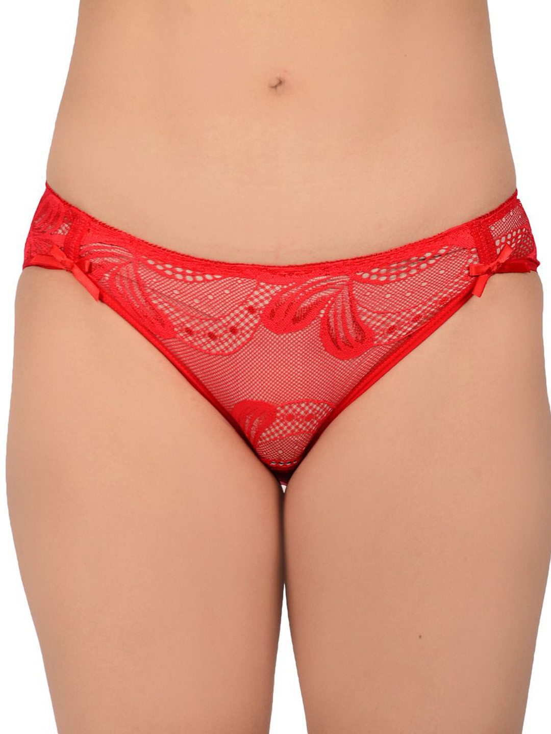 

Bare dezire Self-Design Mid-Rise Seamless Bikini Briefs BZ_PNTY_89_RED_S