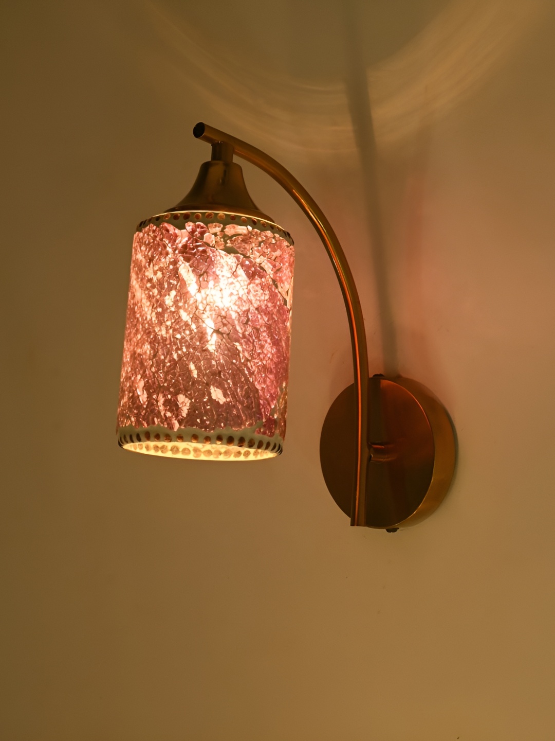 

Afast Pink Glass Traditional Rectangle Shaped Wall Lamp