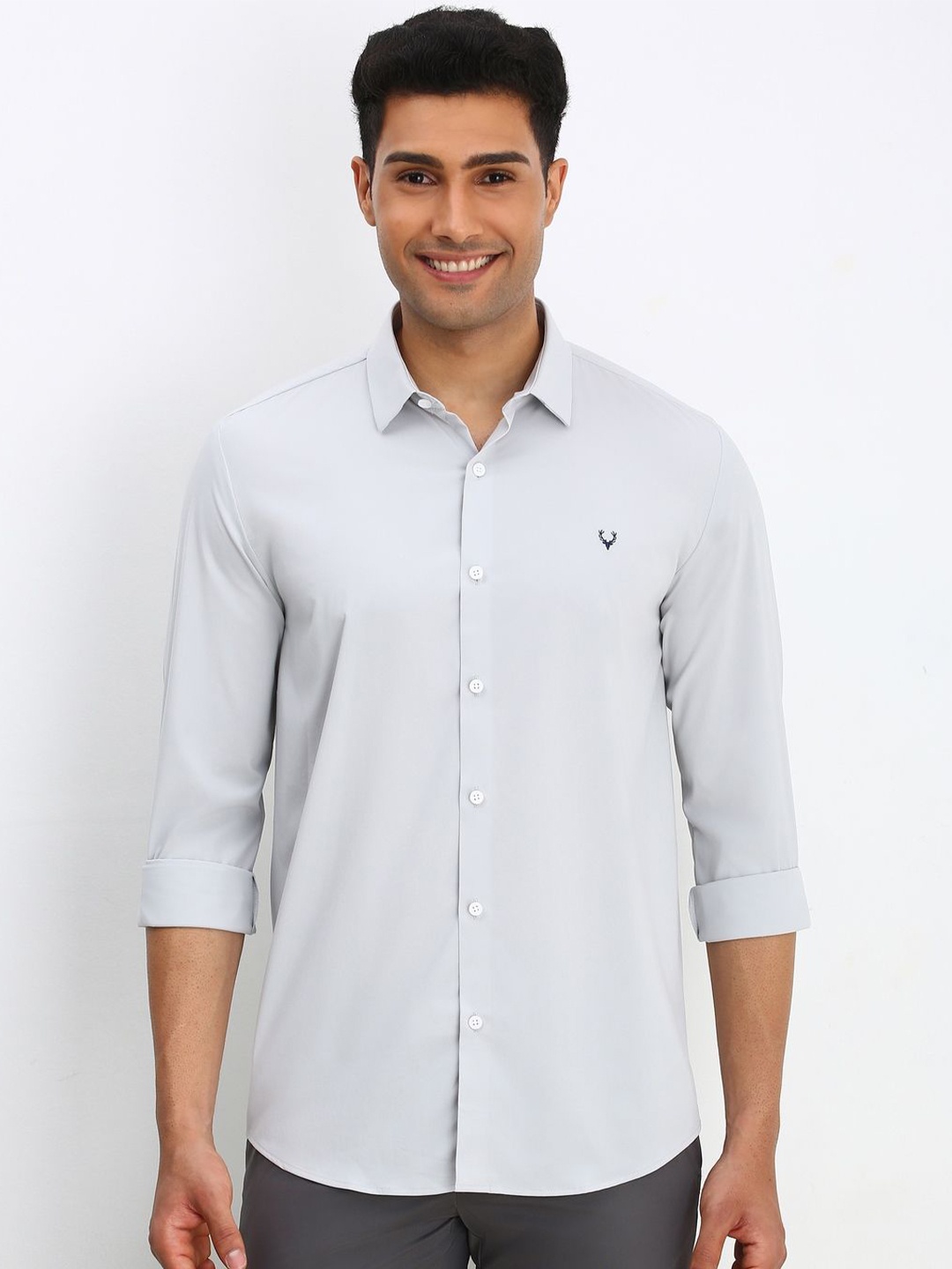 

Allen Solly Men Slim Fit Opaque Casual Shirt, White