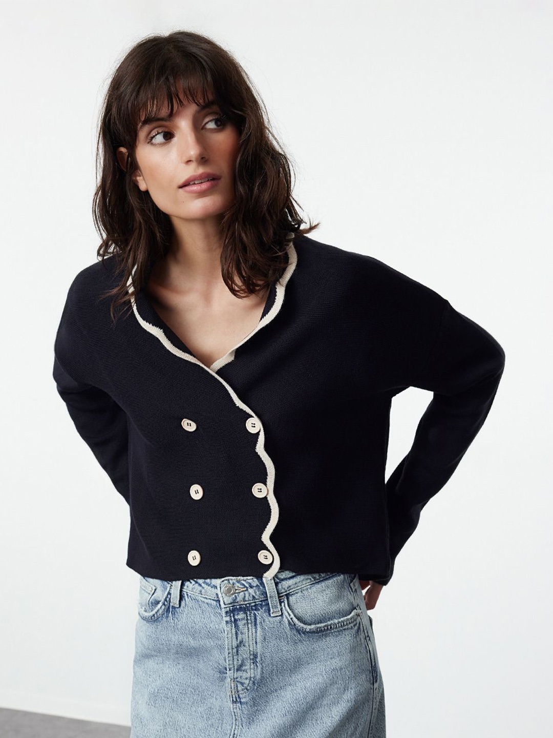 

Trendyol Women Cardigan, Navy blue