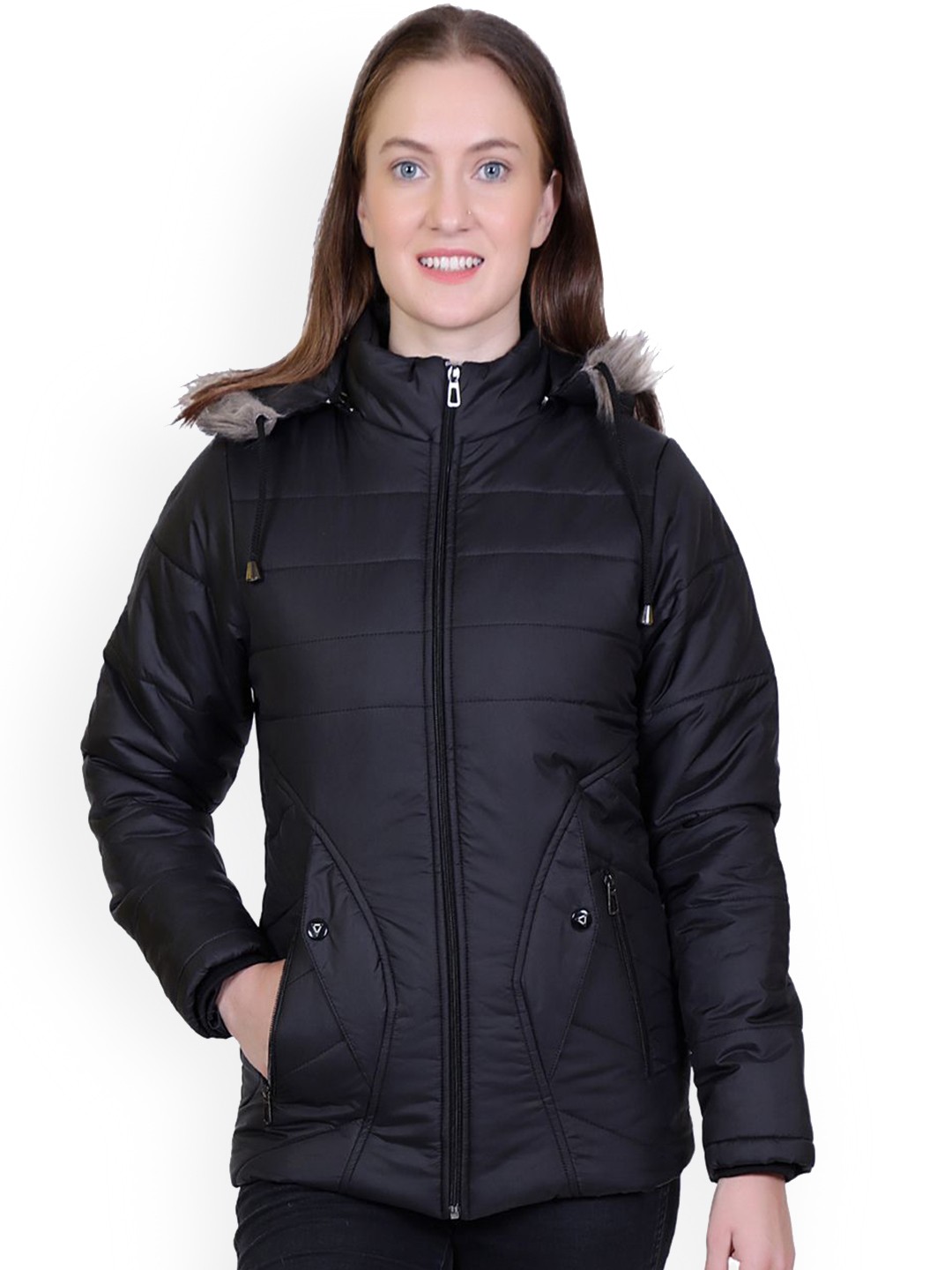 

PURPLEHUNT Women Lightweight Longline Puffer Jacket, Black