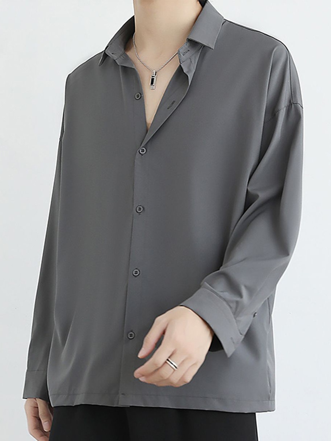 

StyleCast Men Opaque Casual Shirt, Grey