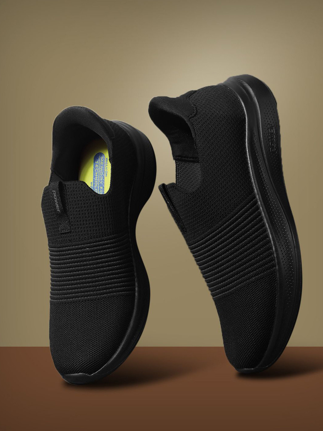 

Power Men Running Non-Marking Slip-On Sports Shoes, Black