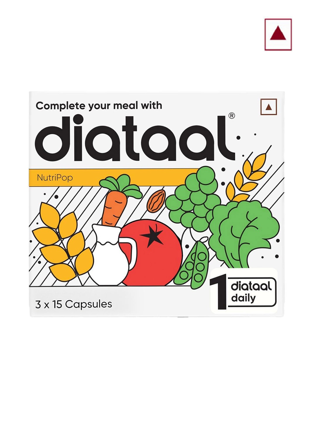 

Diataal Multivitamins Capsules For Anti Hair Fall 15 Capsules Each, Camel brown