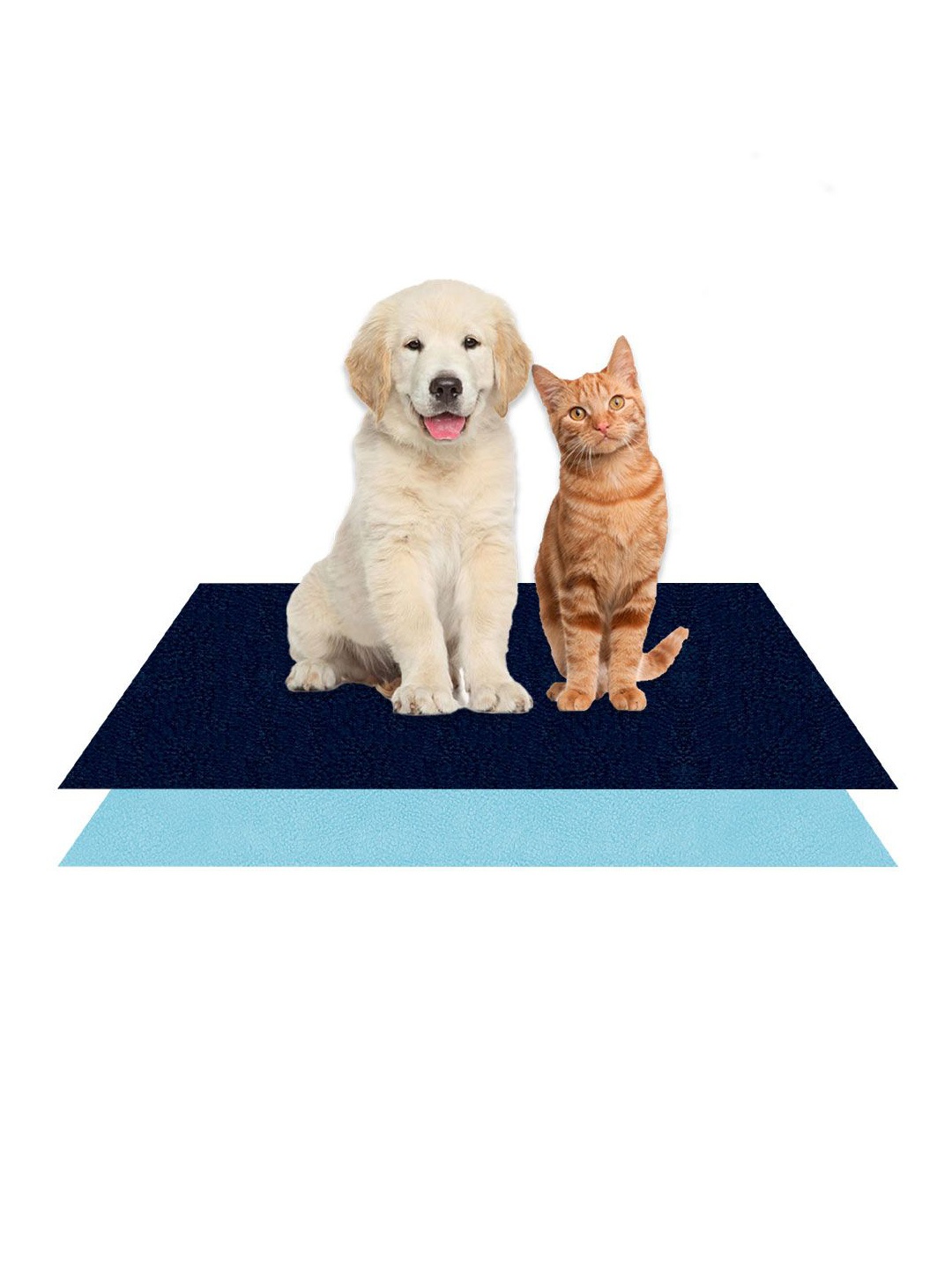 

AMORITE Dark Blue and Sea Blue Waterproof Washable Pet mat For Dogs and Cats