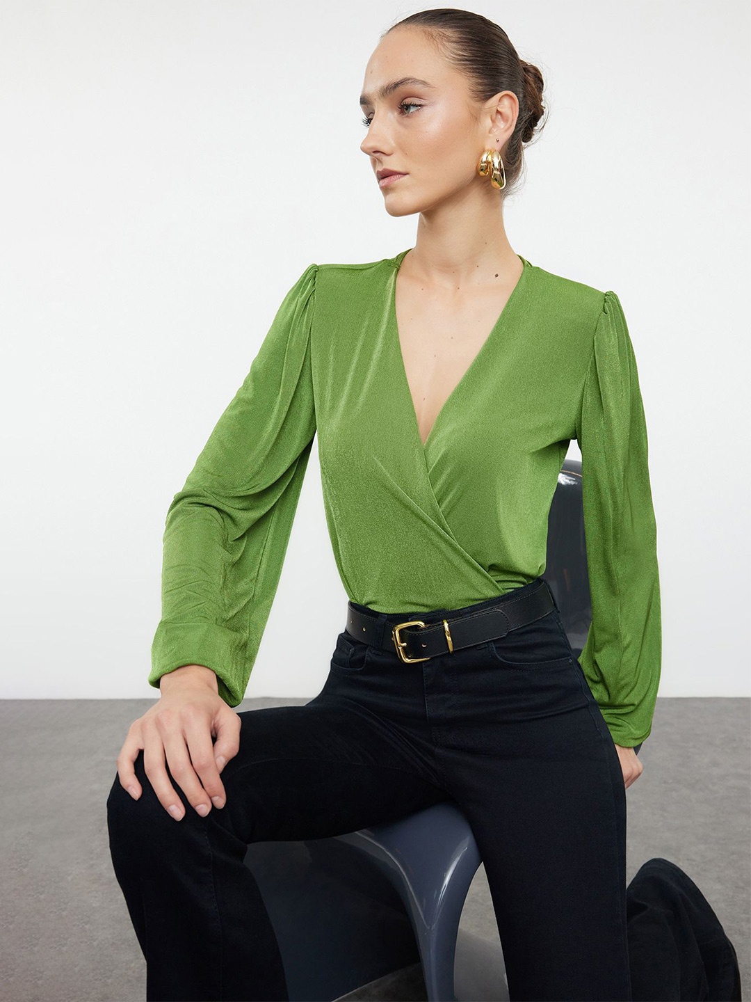 

Trendyol Wrap Crop Top, Na